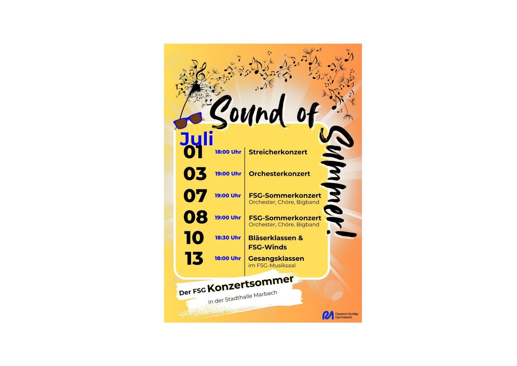 Programm Sommerkonzerte FSG 2026