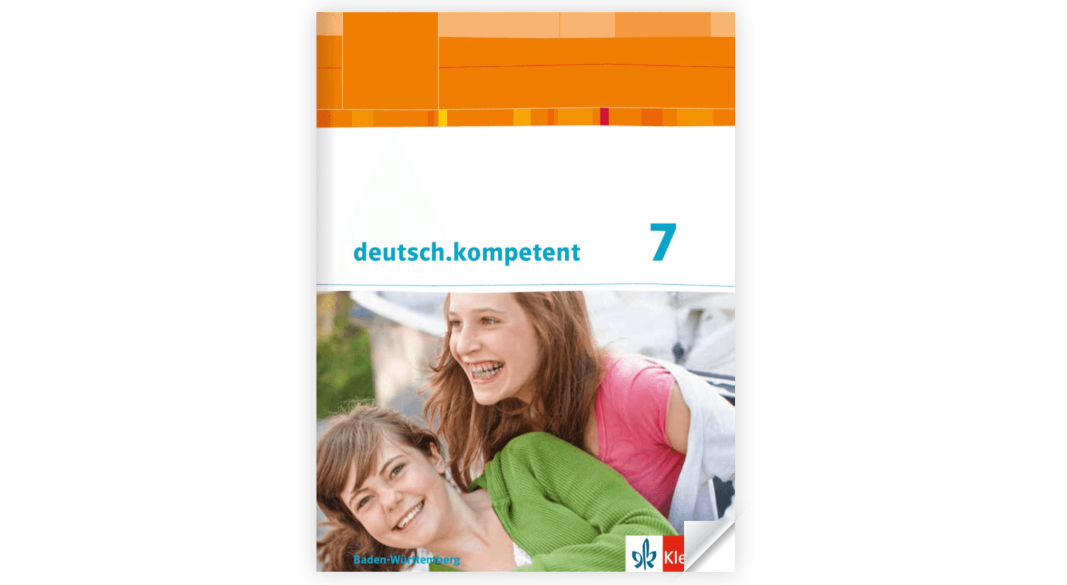 Klett Deutschbuch Klasse 7 auf dem zwei Jugendliche lachen