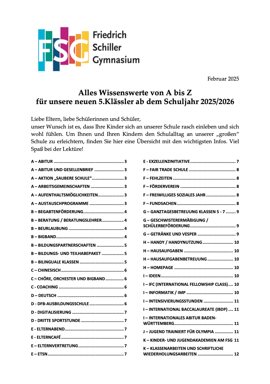 Wissenswertes von A-Z