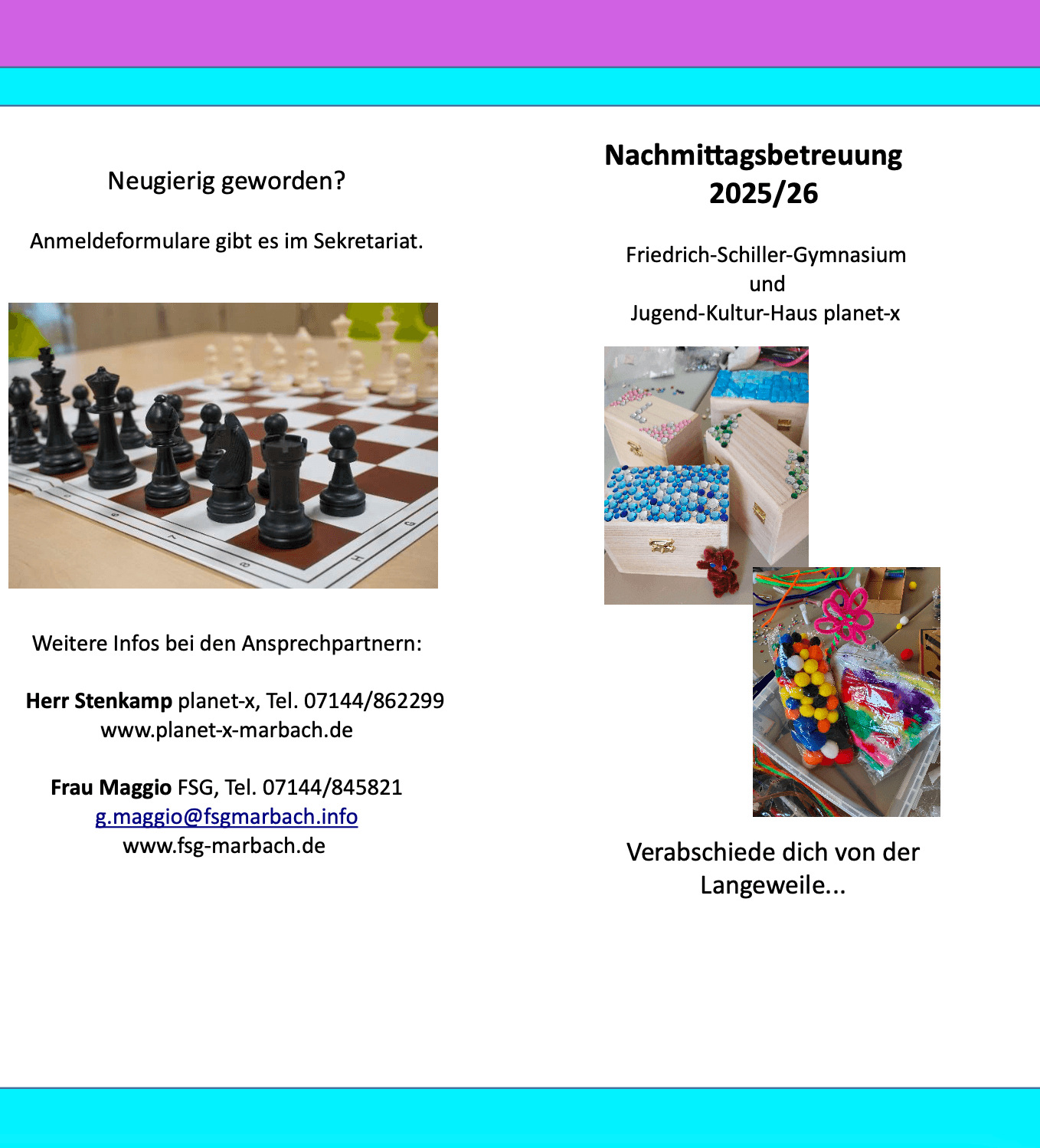 Flyer Ganztagsangebote