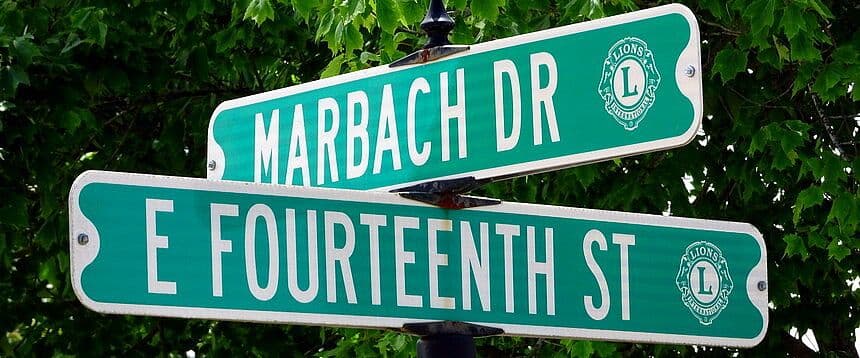 Schilder von Marbach und E Fourteenth St