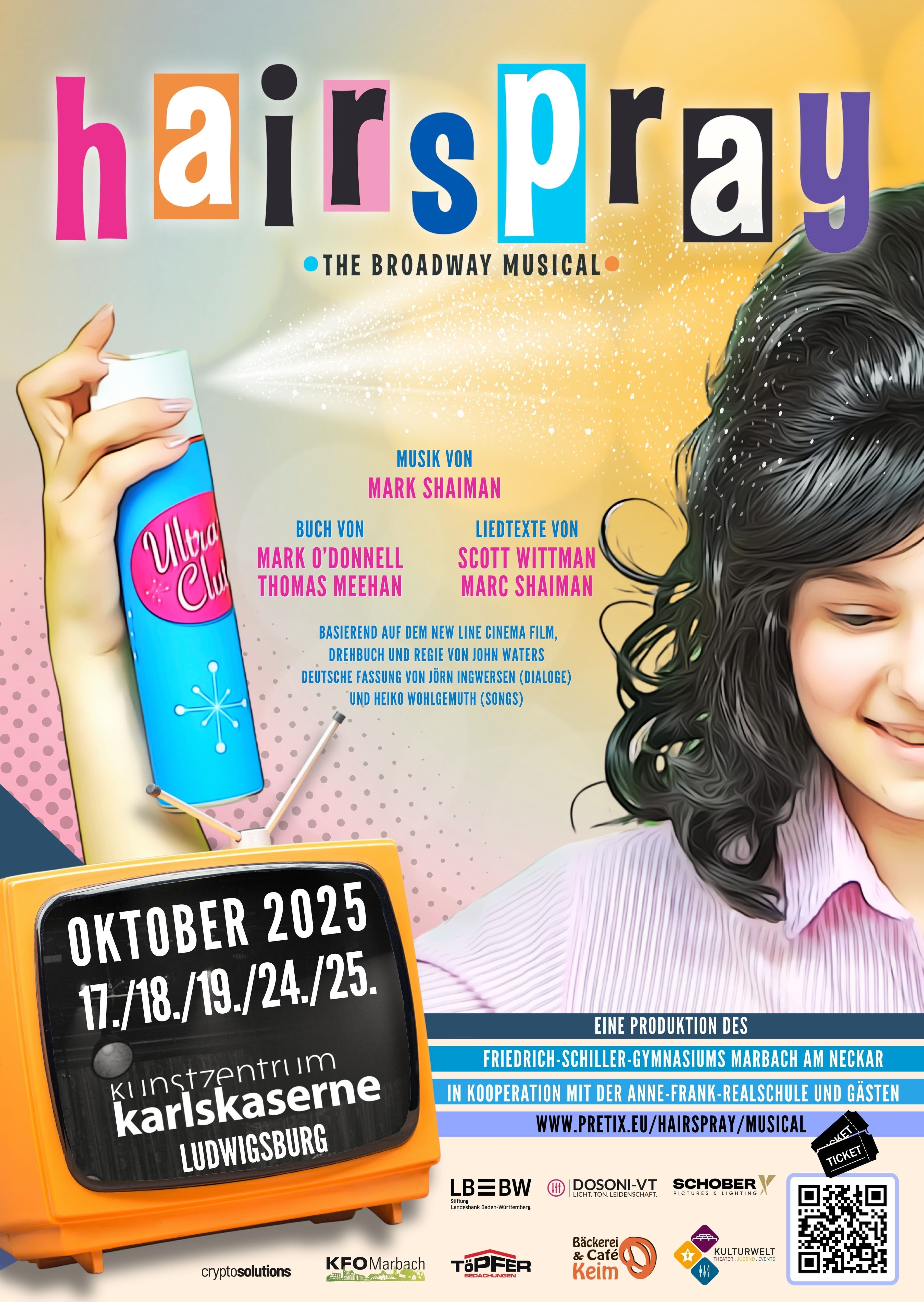 a poster for hairspray the broadway musical